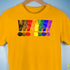 Distressed Philly LGBTQ Pride Whee! Exclamation Points Premium Unisex - Gold